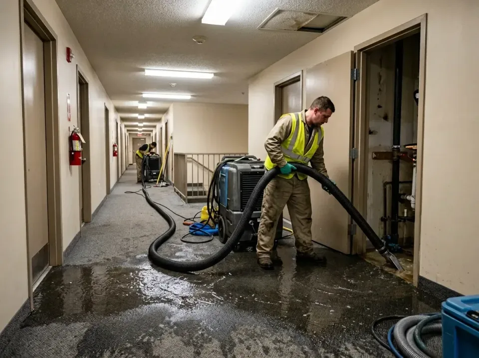 multi-unit-apartment-hallway-f-005 — frequently asked questions, Emergency Burst Pipe Water Extraction & Removal in Bellflow…